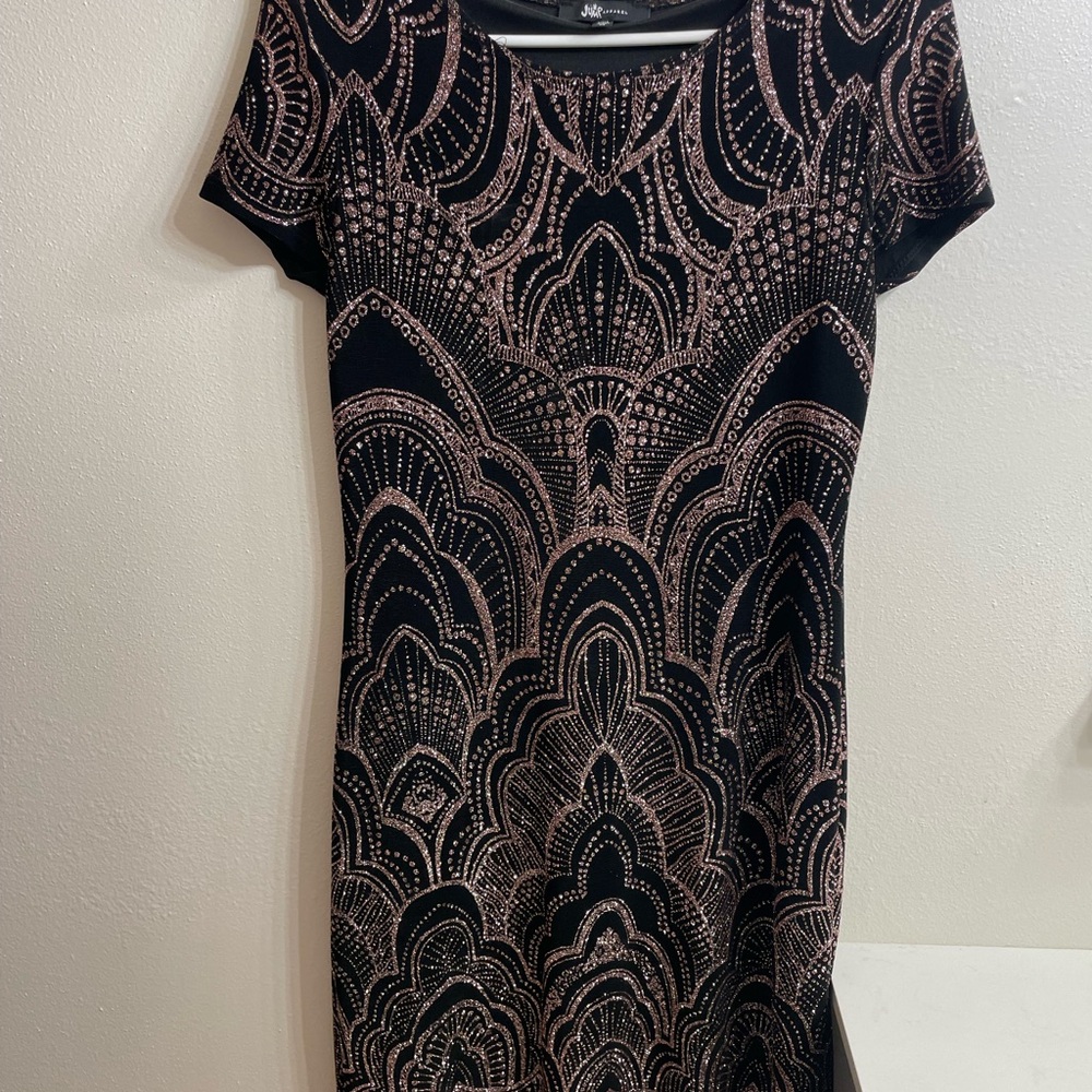 Jump Black and Rose Gold Mini Dress